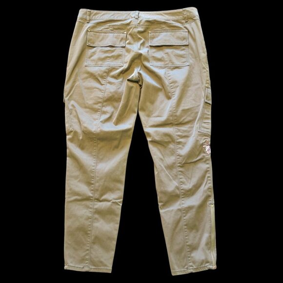 White House Black Market Skinny Zip Ankle Floral Embroidered Pants Women's 14 - Picture 5 of 10